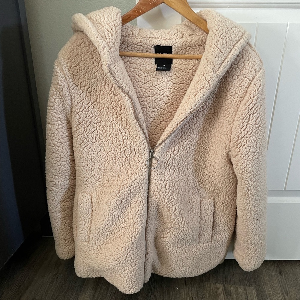 Soft Teddy Zip-Up Hoodie Jacket
